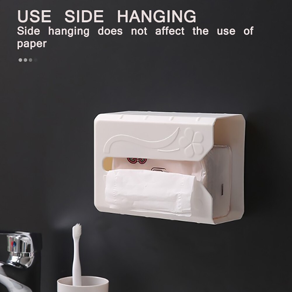 TIOODRE Removable Tissue Box Toilet Paper Storage Box Paper Towel Rack Wall-Mounted Tissue Box For Bathroom Hotel Lobby Elevator