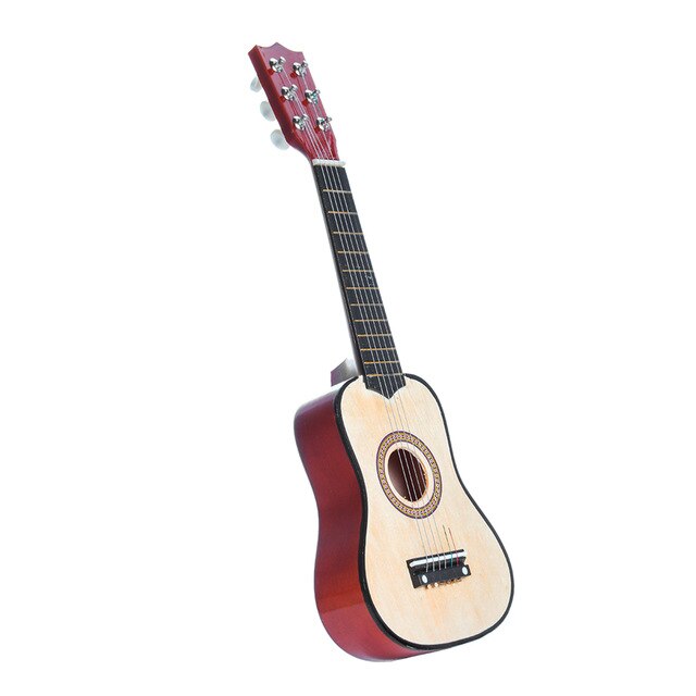 21 Inch 6 String Small Guitar Basswood Acoustic Guitar For Beginners Practice Stringed Musical Instruments: Orange