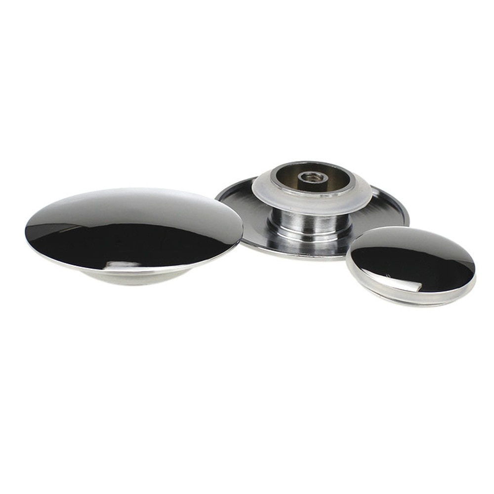 2PCS Chrome Click Clack Basin Waste Bathroom Sink Push Button Easy Pop Up Plug 70mm