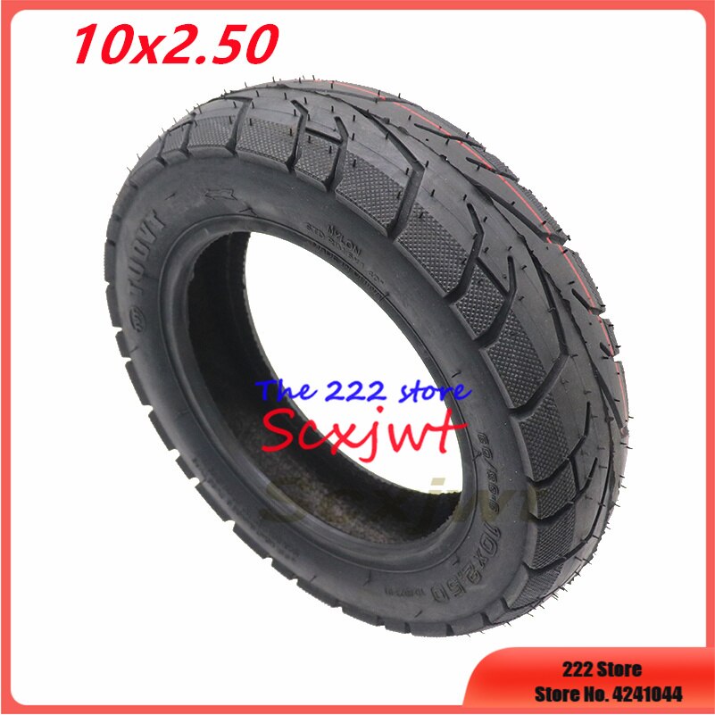 Neumático sin cámara de 10 pulgadas, 10x2,50, se adapta a patinete eléctrico, neumático de bicicleta de conducción de equilibrio, 10x2,5, neumático exterior de tubo interior