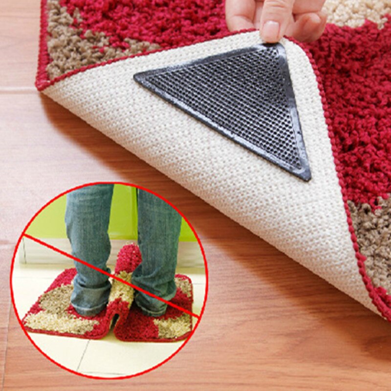 Y140 Tapijt Tapijt 4 stks/set Mat Grijpers Non Slip Anti-slip Herbruikbare Wasbare Grip Voor Thuis Bad Woonkamer tapijt Accessoire