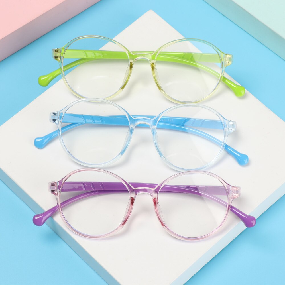 1Pc Anti-Blauw Kids Bril Jongens Meisjes Draagbare Ultra Licht Frame Computer Oogbescherming Brillen Vision Care Bril