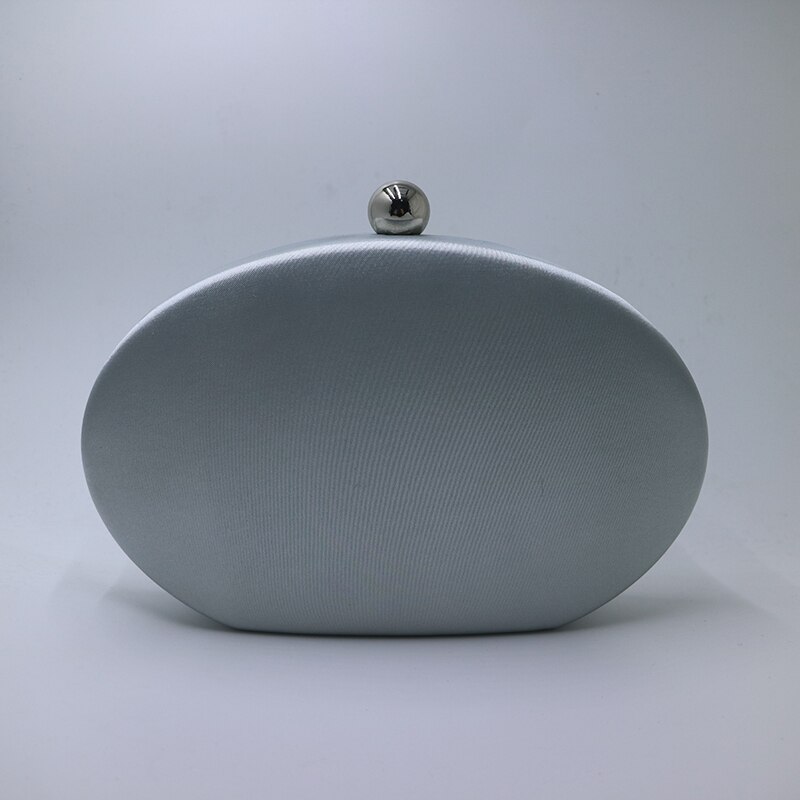 Royal Nightingales oval heart shape satin clutch bag and hard box case evening bags for womens party prom bolsas