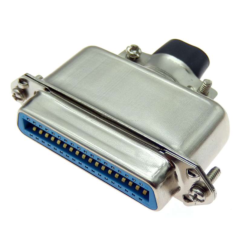57 Series Centronics Connector Male Female CN14/24/36/50P Ribbon Computer Printer Cable Mount Adapters with Mental Cover: green