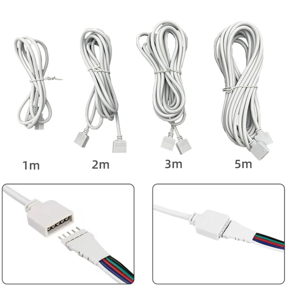 LED Strip 4PIN 5PIN 6PIN Extension Cable 0.5m 1m 2m 3m 5m Female Connector with Pin Adapter for SMD5050 3528 RGB RGBW RGB+CCT