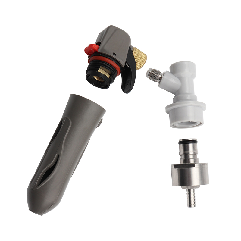 Co2 Keg Charger kit with Stainless Carbonation Cap & ball lock home brewing Co2 Injector Draft Beer