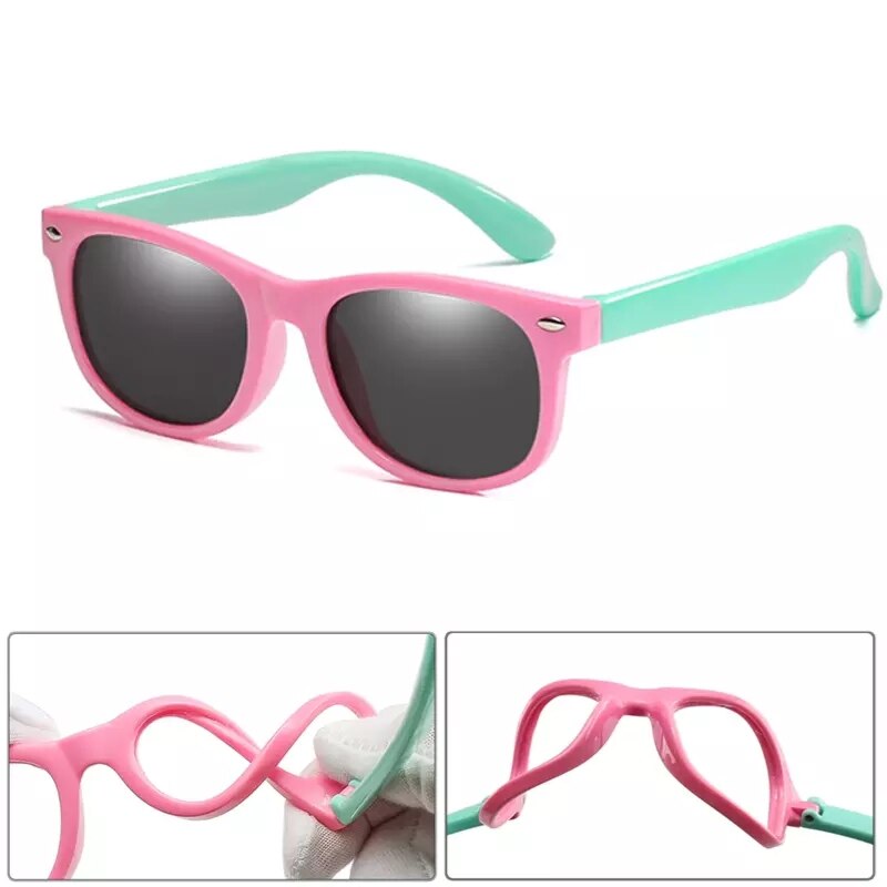 Kids Gepolariseerde Zonnebril TR90 Jongens Meisjes Zonnebril Siliconen Veiligheidsbril Cadeau Voor Kinderen Baby UV400 Eyewear