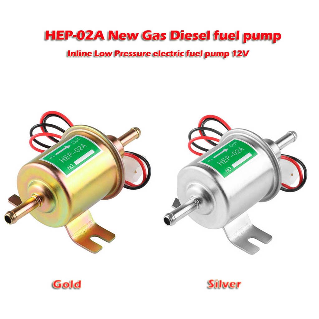 Carburetor Fuel Pump 12V Electric Low Pressure Bolt Fixing Wire Diesel Petrol HEP-02A For Car Fuel Supply System Motorcycle