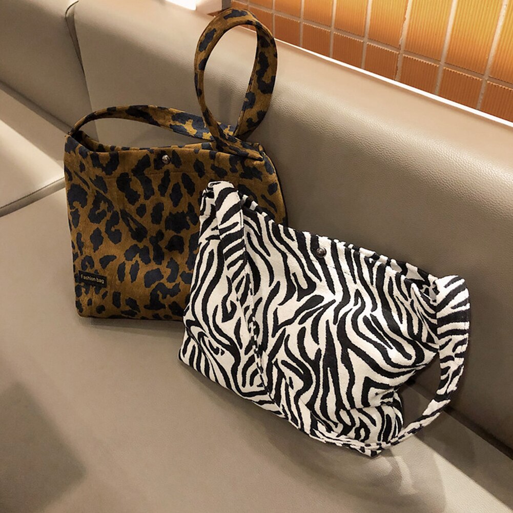 Jahrgang Zebra Leopard aufbringen Handtasche Totes Frauen retro Ebene aufbringen Unterarm Schulter Taschen Kupplungen Reisetasche Geldbörse