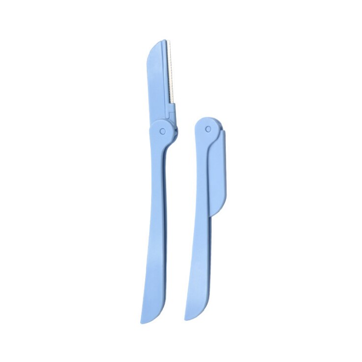 Kit de depilación portátil para cejas, maquinilla de afeitar facial para mujer, juego de cosméticos de corte plegable para cejas, 1/3 / 6 uds.: 3PC Blue