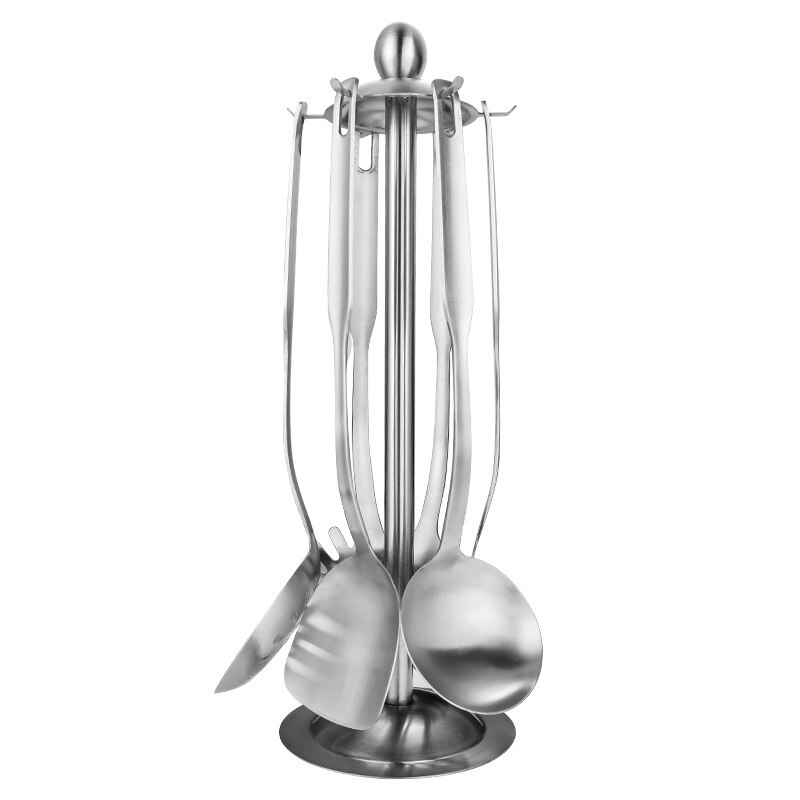 6/7Pcs Stainless Steel Cooking Tools Set, Nonstick Kitchen Utensils - Turner Soup Ladle Strainer Pasta Server Spoon