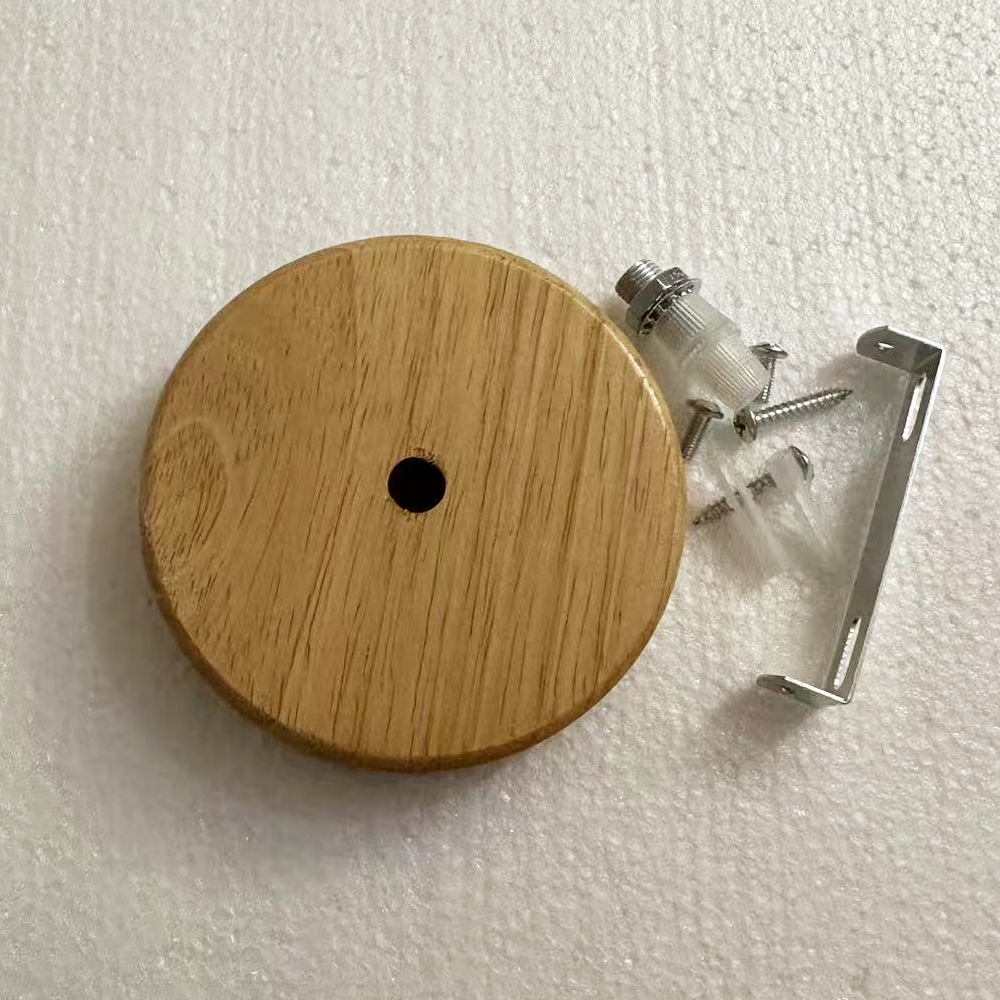 Base de lámpara de estilo conciso, placa de techo moderna, soporte de techo de madera e27, accesorios de iluminación DIY: Beige