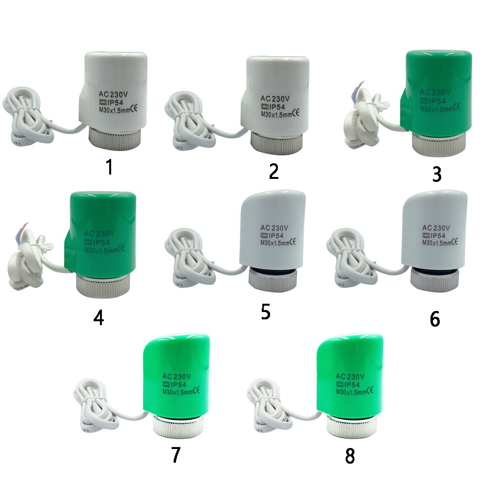 230V 2W PC Home For Underfloor Heating Manifold Normally Open Close Practical Electric Thermal Actuator Replacement Thermostat