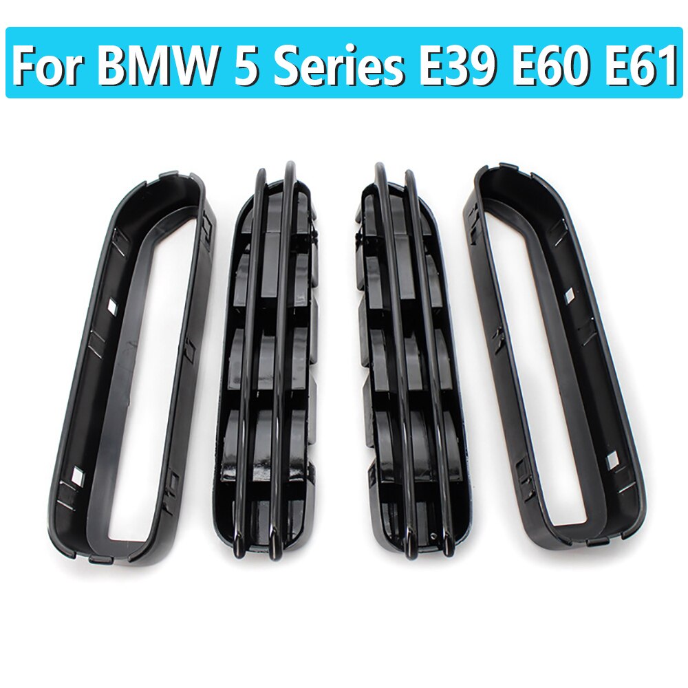 1 Pair For BMW 5 Series E39 E60 E61 M5 Air Flow Fenders Side Fender Air Flow Vents Grille Grill Decora Vents Side Fender