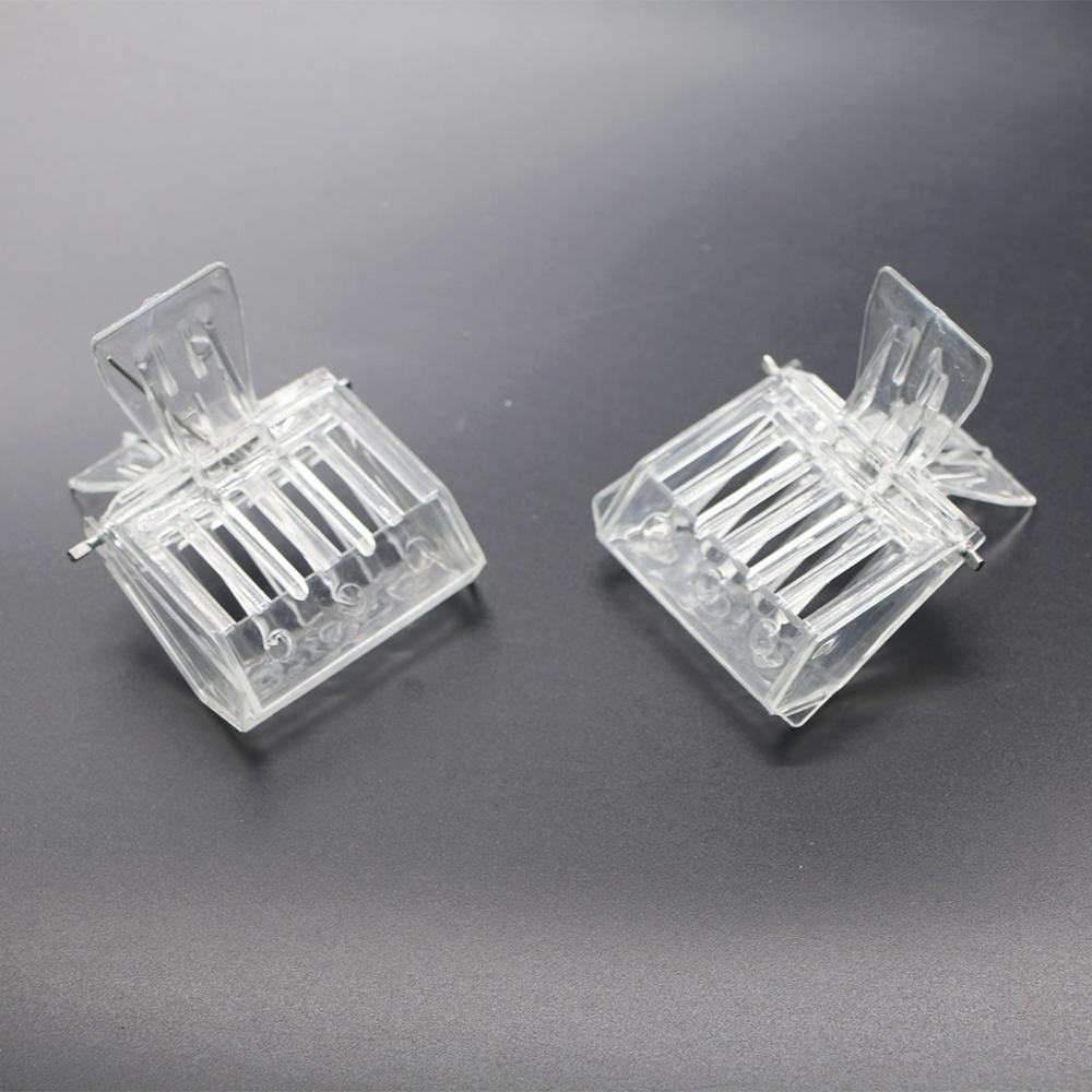 2 PCS Beekeeping Equipment Isolation Room Insectary Box Bee Tools Queen Cage Colorless Plastic Clip Bee Clip