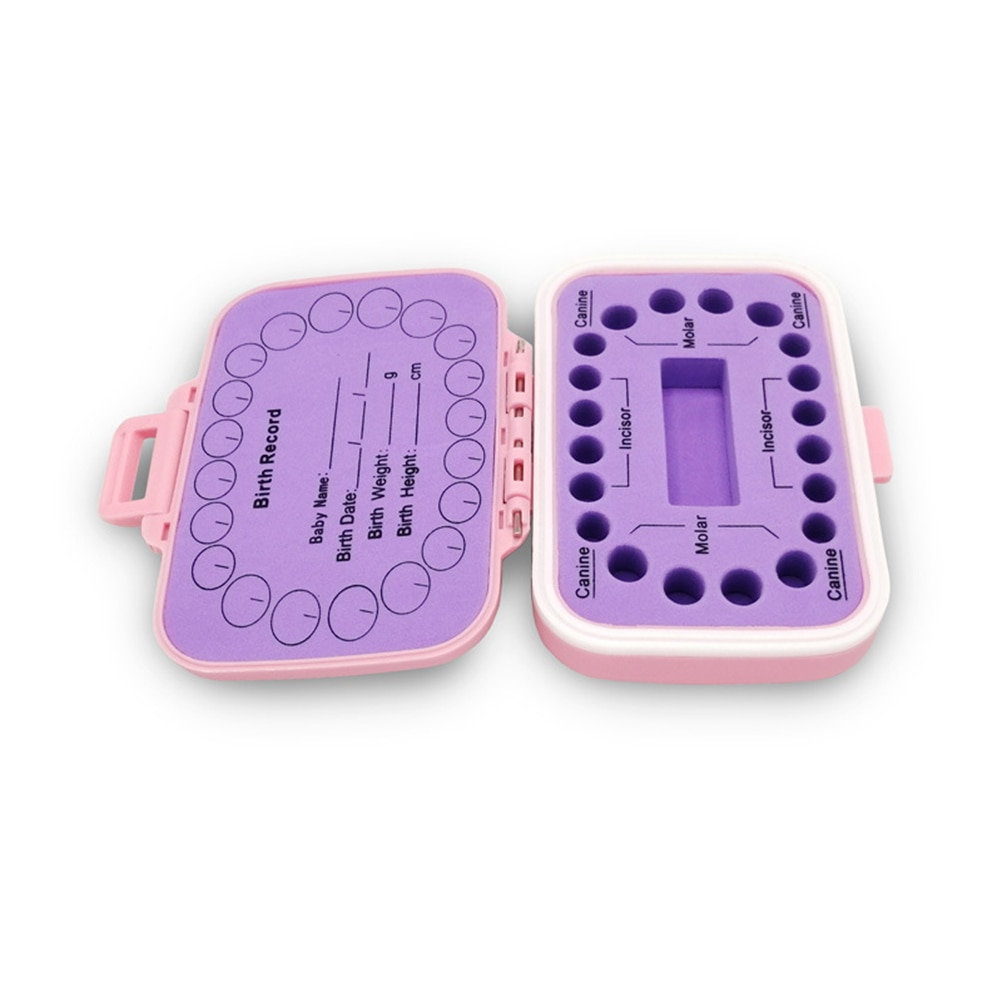 Baby Teeth Keepsake Box PP Tooth Fairy Boxes Kids Tooth Storage Holder Organizer Cute Children Tooth Fetal Hair Container