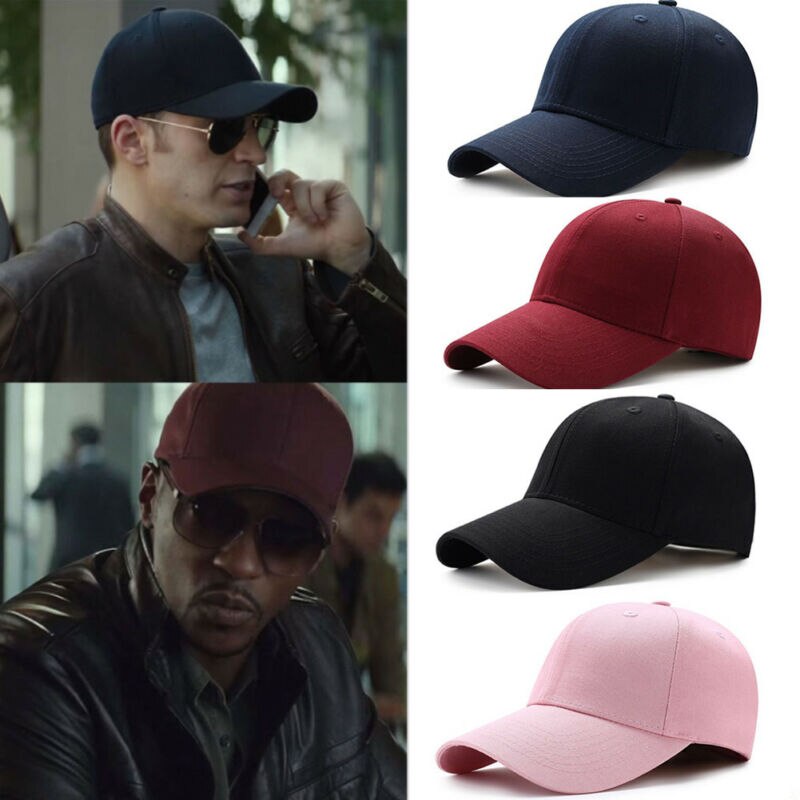 Unisex hombres mujeres plano liso curvado visera del sol gorras de béisbol gorro ajustable