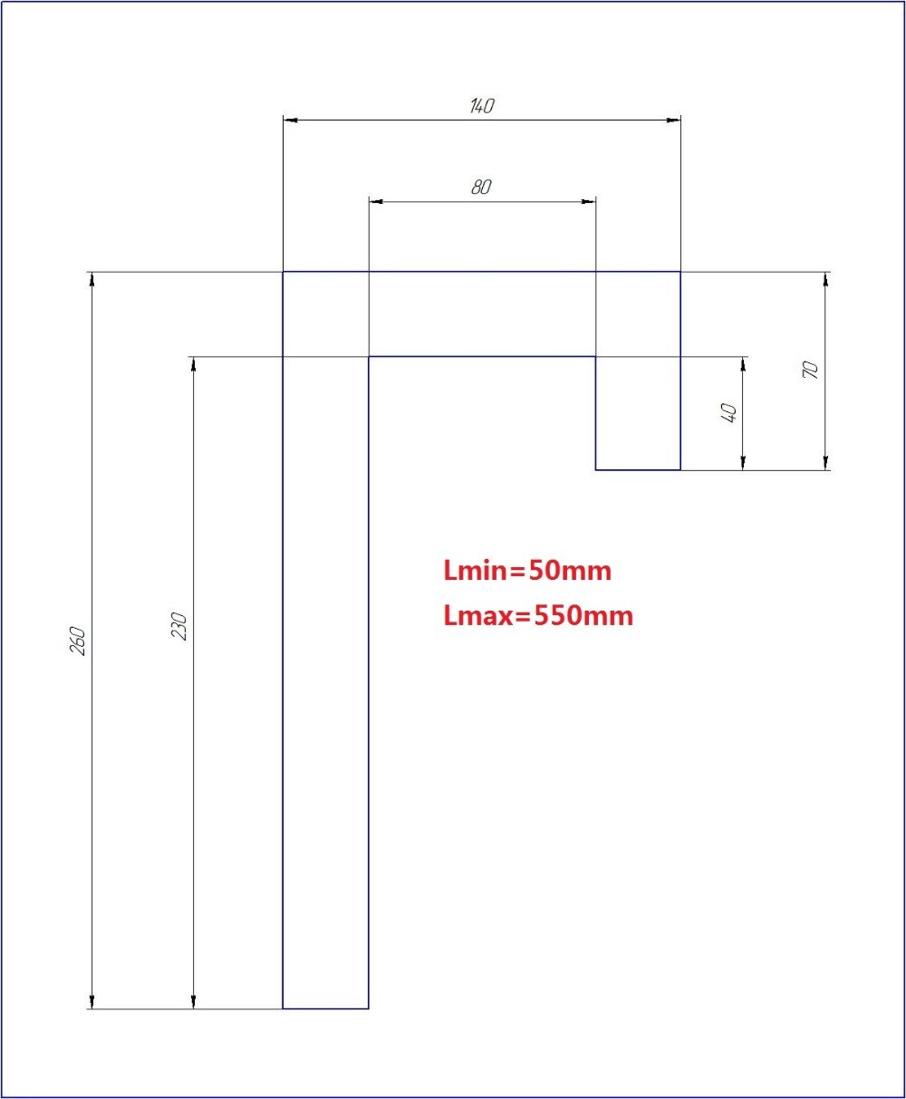 T9 axis protection of cnc machine,Lmax=550mm, size: 260mmx140mmx70mm
