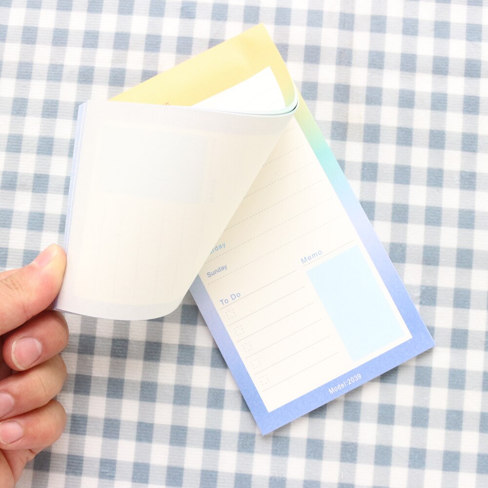 Domikee cute undated planner notepad school student time agenda planner memo pad: weekly monthly daily planner list