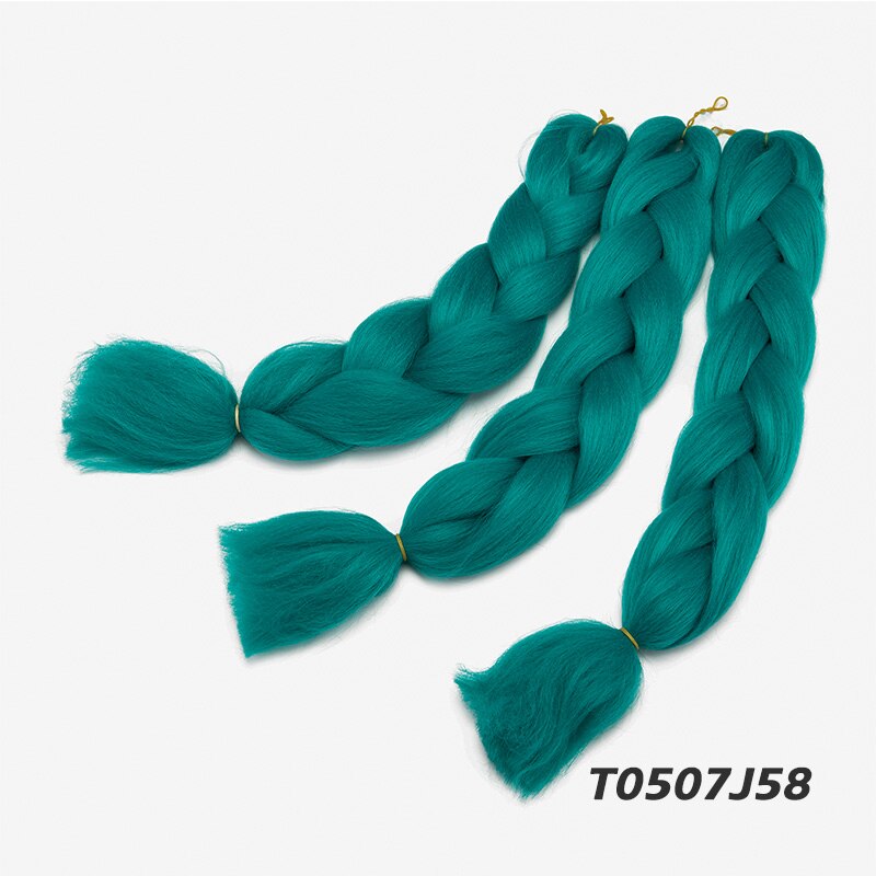 Lelinta Ombre Jumbo Braiding Hair Extensions Kanekalon Synthetic Braiding Hair 24inch 3Pack/Lot Two Tone Braiding Hair (Brown): #12 / 3Pcs/Lot