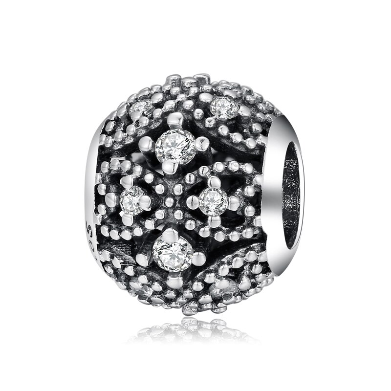 Authentic 925 Sterling Silver Bead Bow Crown hollow out Beads for Jewelry Making fit JIUHAO Bracelet Necklace Jewelry: PC0096