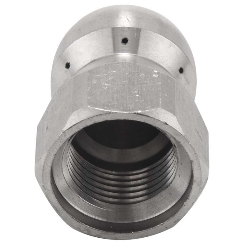 3 Pieces Sewer Jetter Nozzle Rotating Button Nose Sewer Jetting Nozzle Stainless Steel Fixed Sewer Nozzle