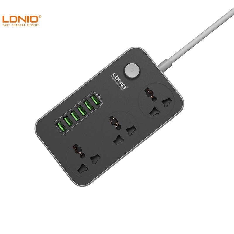 EU/US LDNIO Power Strip Switch 2M Cable Universal Outlets 6 USB 3 Sockets Standard Plug Electrical Extension Cord Socket Network