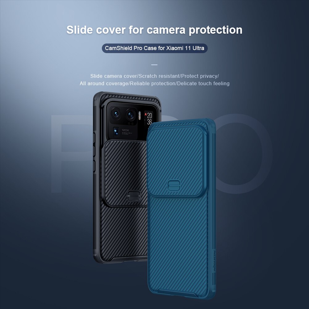 Nillkin – coque de téléphone portable CamShield Pro pour Xiaomi Mi 11 Ultra, luxueuse et rigide, avec caméra coulissante, Protection de confidentialité