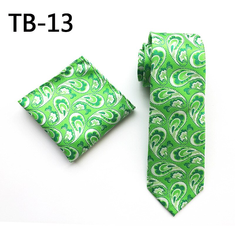 Floral Mens Tie Set Silver White Purple Red Pink Blue Orange Jacquard Silk Tie Pocket Square 8cm Classic Ties for Men Corbatas: TB13