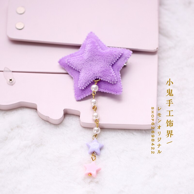 Épingle à cheveux japonaise rose violette faite à la main, nœud mignon et doux, accessoires pour cheveux, coiffure lolita, épingle à cheveux faite à la main: Clip n° . 5 poissons