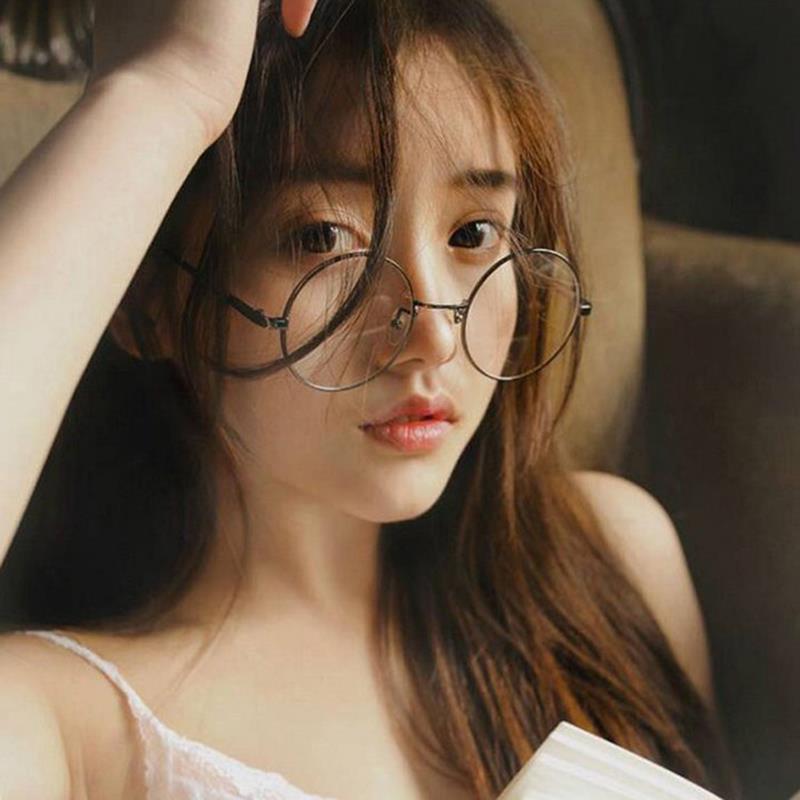 Round Circle Metal Frame Eyeglasses Original Clear Lens Eye Glasses Men