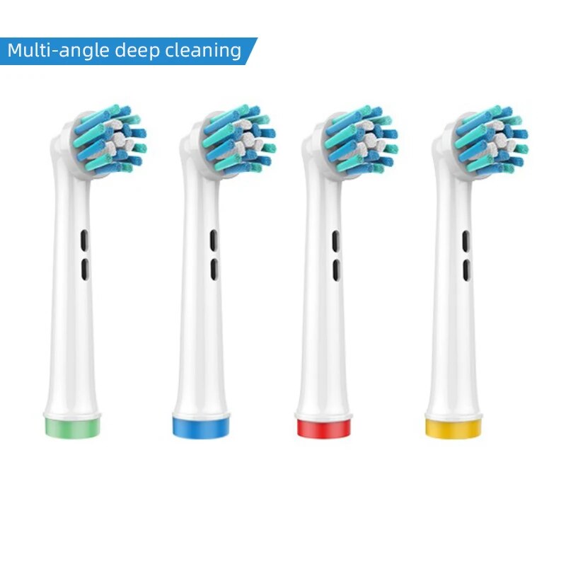Têtes de brosse à dents électrique à poils Dupont, 4 pièces, blanchiment des dents, nettoyage quotidien, nettoyage précis, soins doux, fonction pour Oral B