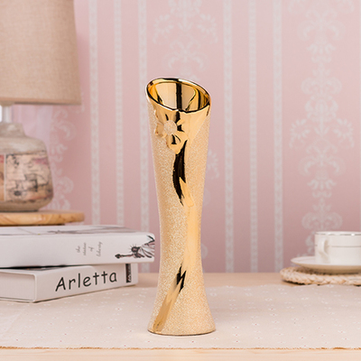 Luksus europa guldbelagt keramisk vase boligindretning porcelæn dekorativ blomstervase til bryllupsdekoration: 2