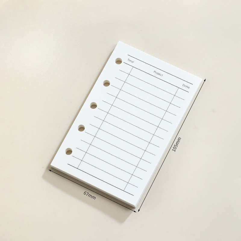 M5 løse ark notatbok refill spiralperm innvendig side rutenett blank linje dagbok agenda planlegger skoleartikler: Grønn