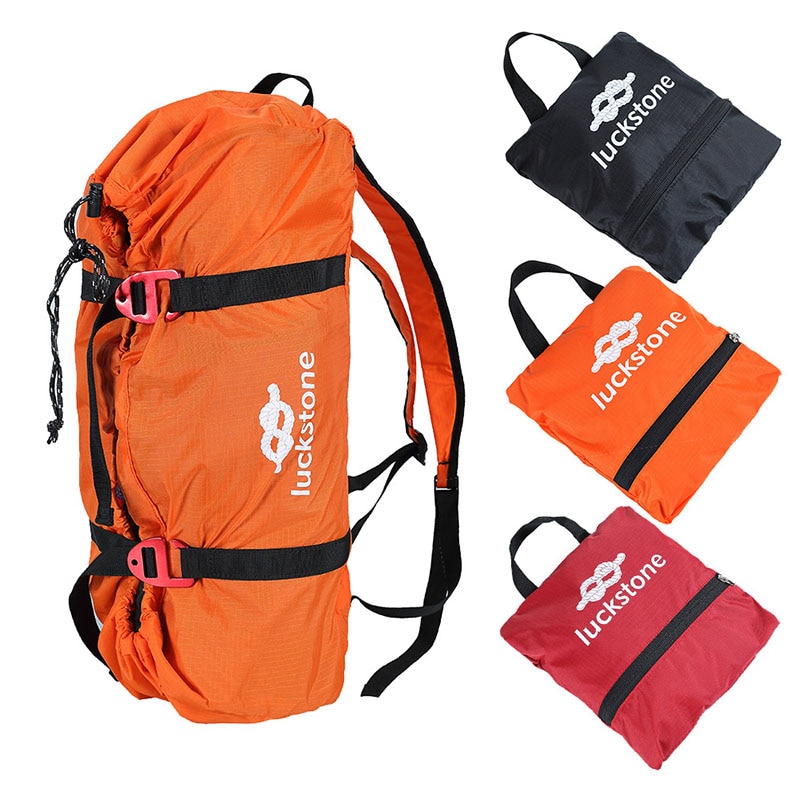 Outdoor Nylon Rock Climbing Rope Bags Lightweight Shouder Strap Ropes Storage Bag Portable Folding Waterproof Storage Pouch