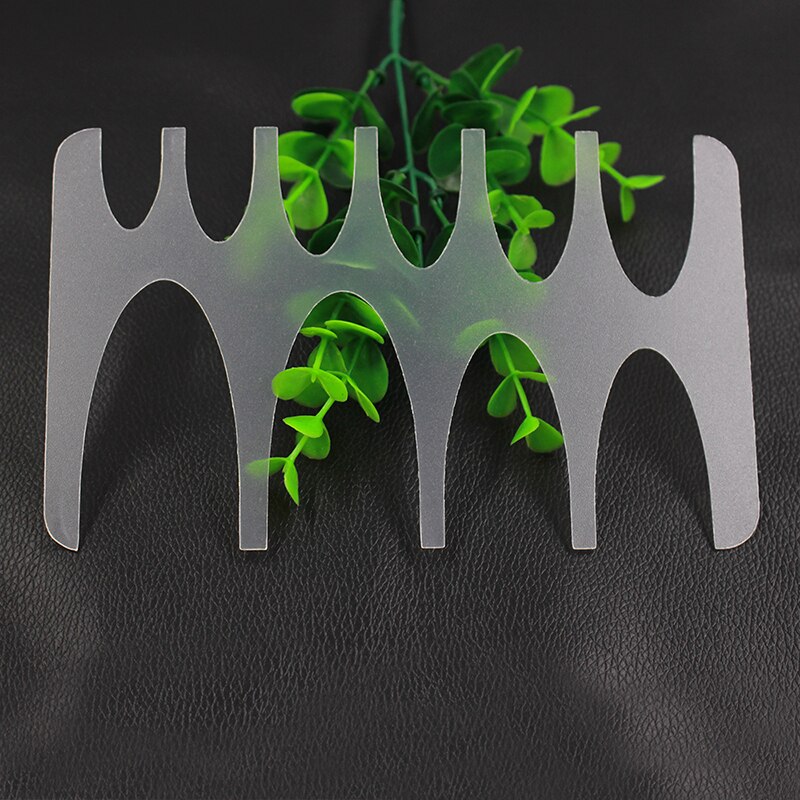 Half Transparent Plastic Leather Belt Tail Mold PVC Template V-shaped U-shaped Belt Tail Leathercraft Scribing Template