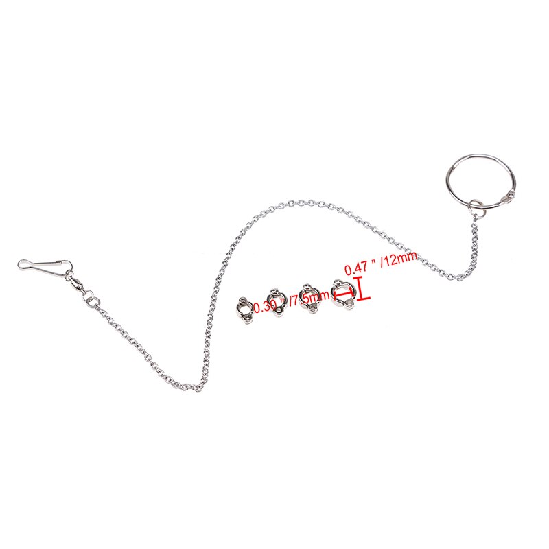 Chaîne de pied pour perroquet d&#39;oiseau en acier inoxydable, 1 pièce, accessoires #5 #7 #8, fournitures pour animaux de compagnie, jouets d&#39;entraînement pour oiseaux: no.8