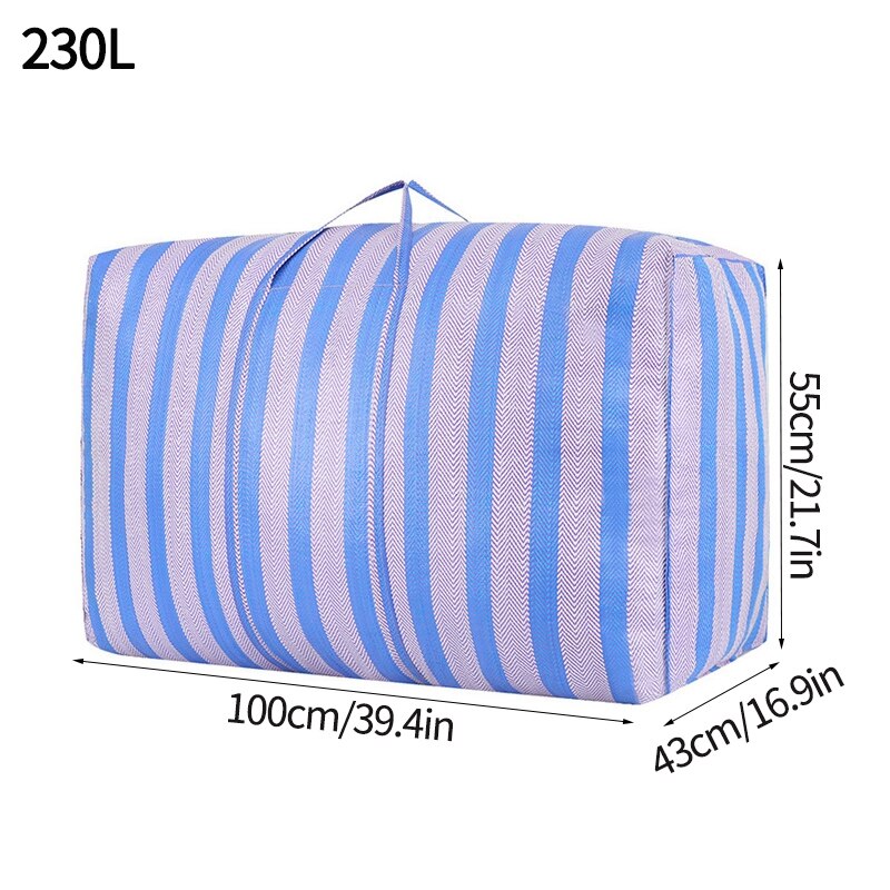 Waterproof Foldable Nylon Luggage Bag Clothes Quilt Storage Bag Quilt Organizer Luggage Package with Zipper Closet Organizer: XXL 100x55x43cm