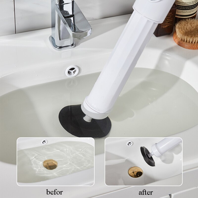 Toilet Plunger Drain Unblocker Manual Pneumatic Dredge Equipment High Pressure Air Drain Blaster For Kitchen Bathroom TN