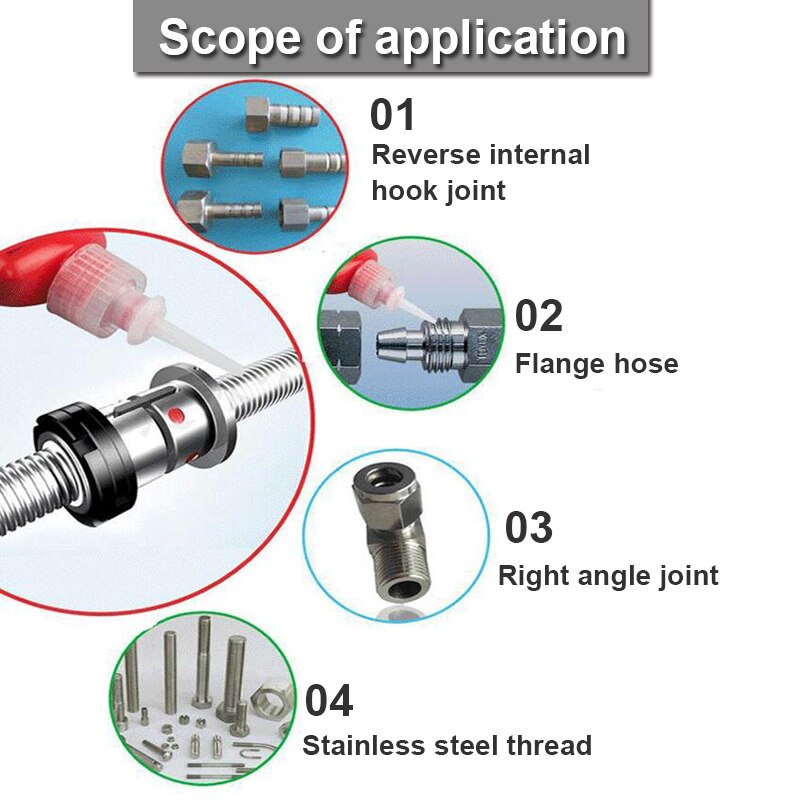 50ML High Strength Threadlocker Anaerobic Adhesive Glue 271 272 Locking Adhesive Metal Screw Anaerobic Adhesive Anti-corrosion