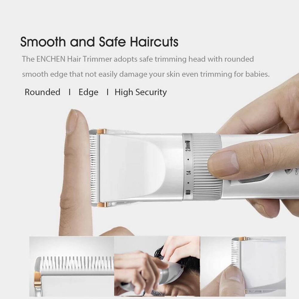 Enchen Boost cortadora de pelo eléctrica Prpfessional cortador de cerámica de pelo USB de carga de la cortadora de pelo USB cortapelos sin cables para niños