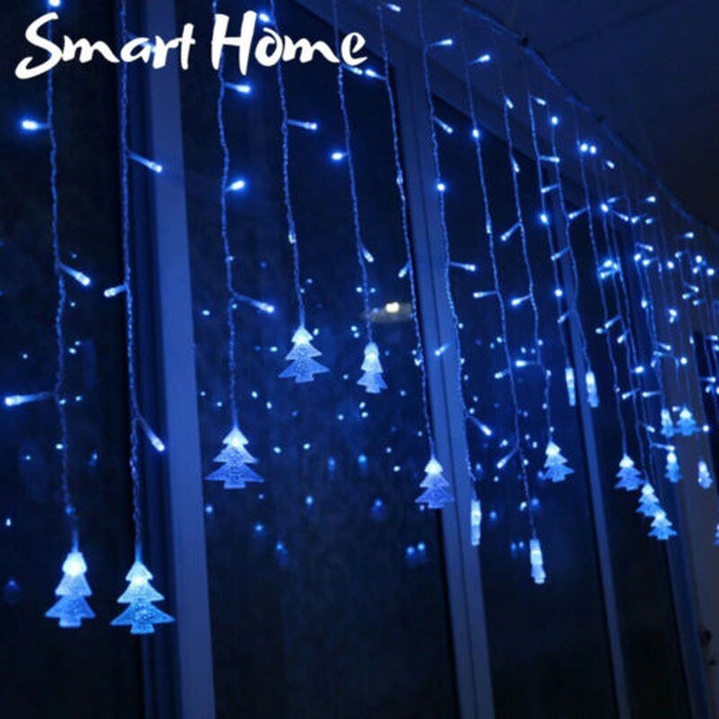 Christmas Lights Festoon Garland on The Window Living Room 3.5M Droop 0.4/0.5/0.6m Fairy Lights Year Christmas Decorative