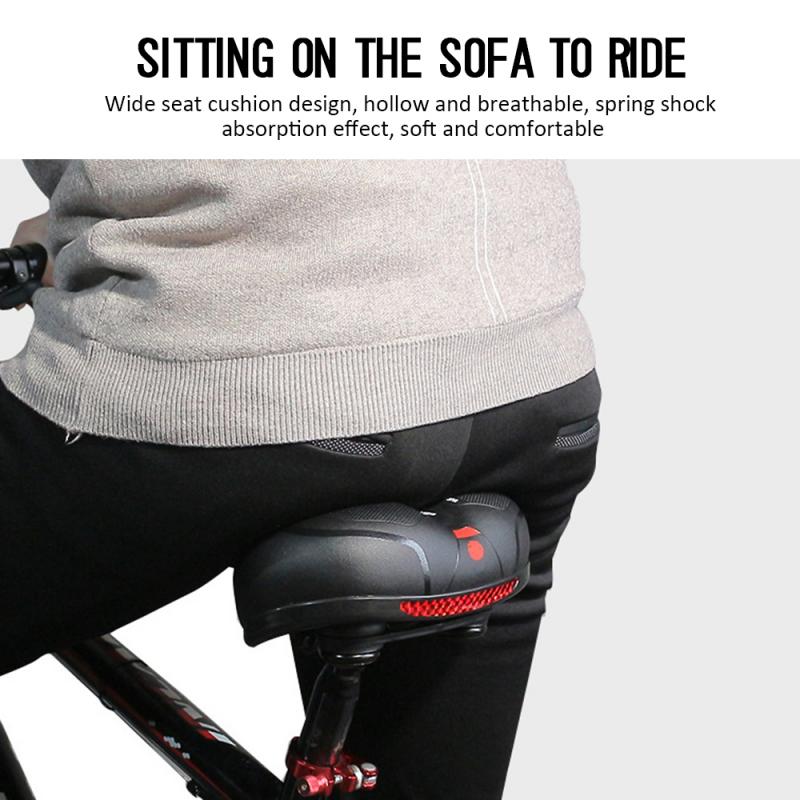 Universal Extra Wide bicycle seat Comfy Cushioned Bicycle Saddle Soft Bike Seat for riding equipment accessories