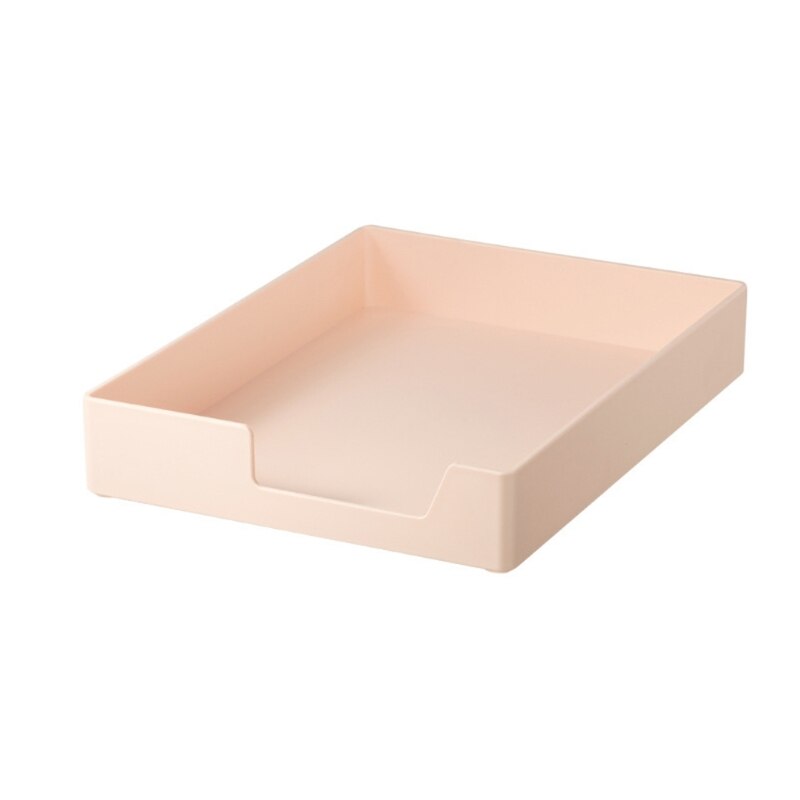 Stackable Desk Organzier Container Stackable File Holder Magazine Holder Makeup Storage Case Desk Storage Case: Pink