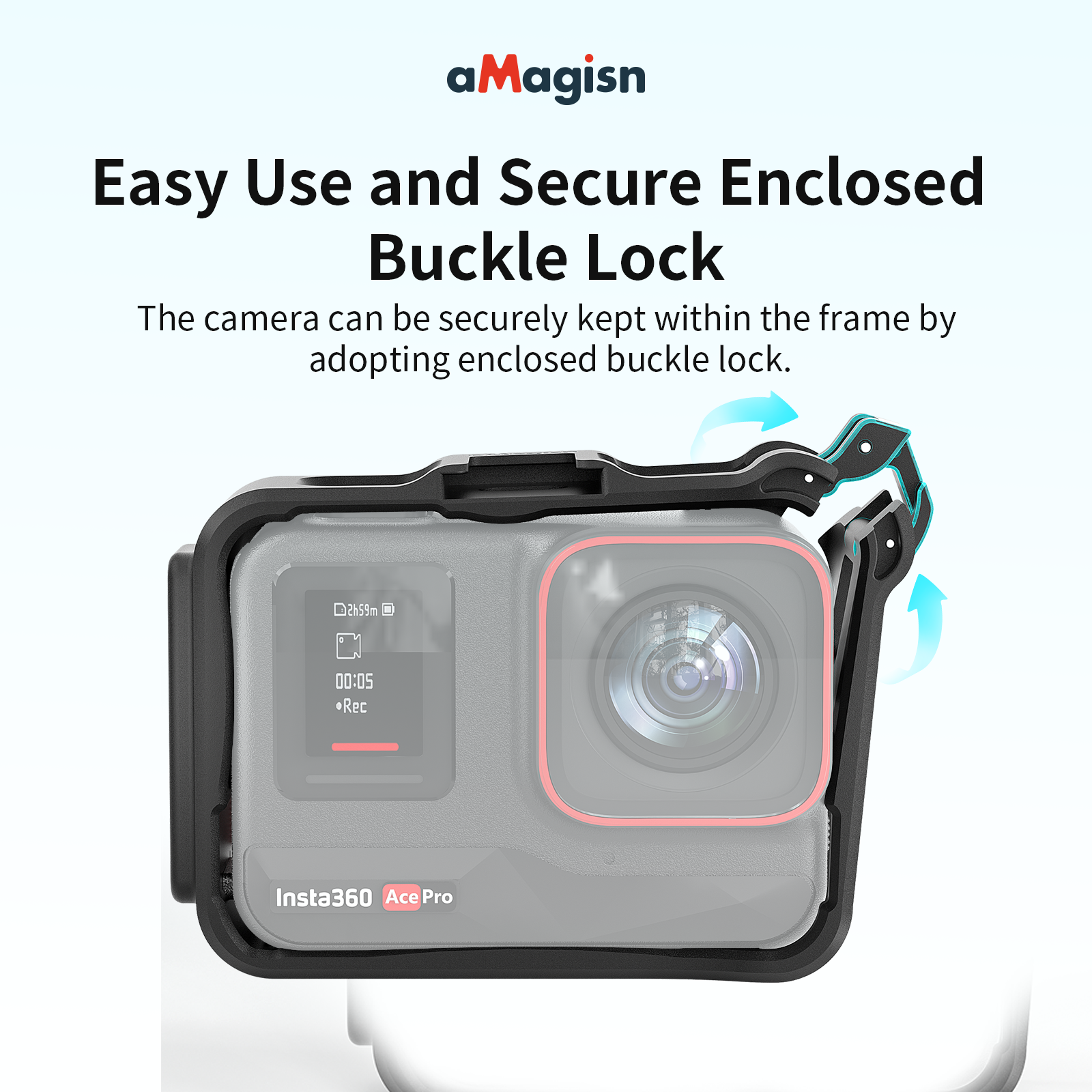 aMagisn Utility Frame Plastic Cage Protective Housing , Horizontal Vertical Mounting Jacket for Insta360 Ace Pro 2 Accessories