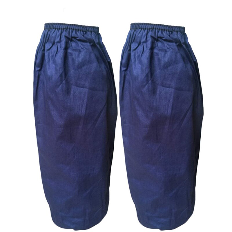 Manguitos sencillos de algodón suave para cocina, a prueba de aceite, antiincrustantes, para limpieza, hogar, cocina, Protector de brazo, 1 par: Azul