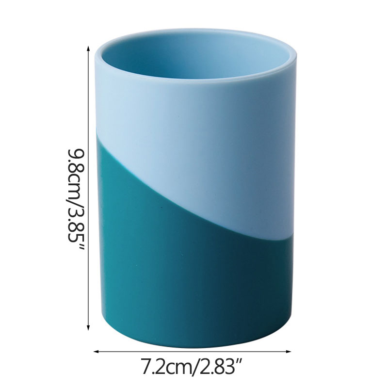 Mundspülbecher - Einfaches Zweifarbiges Entwurf - Badezimmer-Accessoire - PP-Kunststoff - 9,8cm Höer
