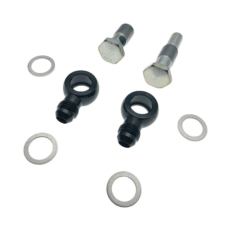 6AN x 1/4NPSM for 4L80E Universal Transmission Oil Cooler 90 Degree Fittings for 1997 to Mid: Default Title