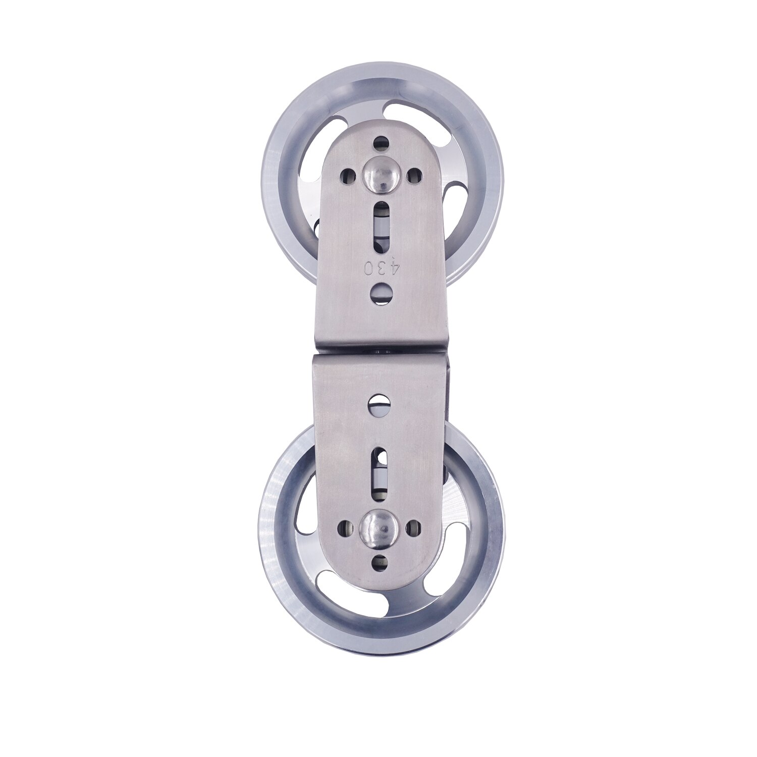 Gym Fitness Double Pulley for DIY Home Cable Machine Heavy Duty Metal Wheel Loading Strength Lifting Workout Sport Accessories: White Alloy sheave