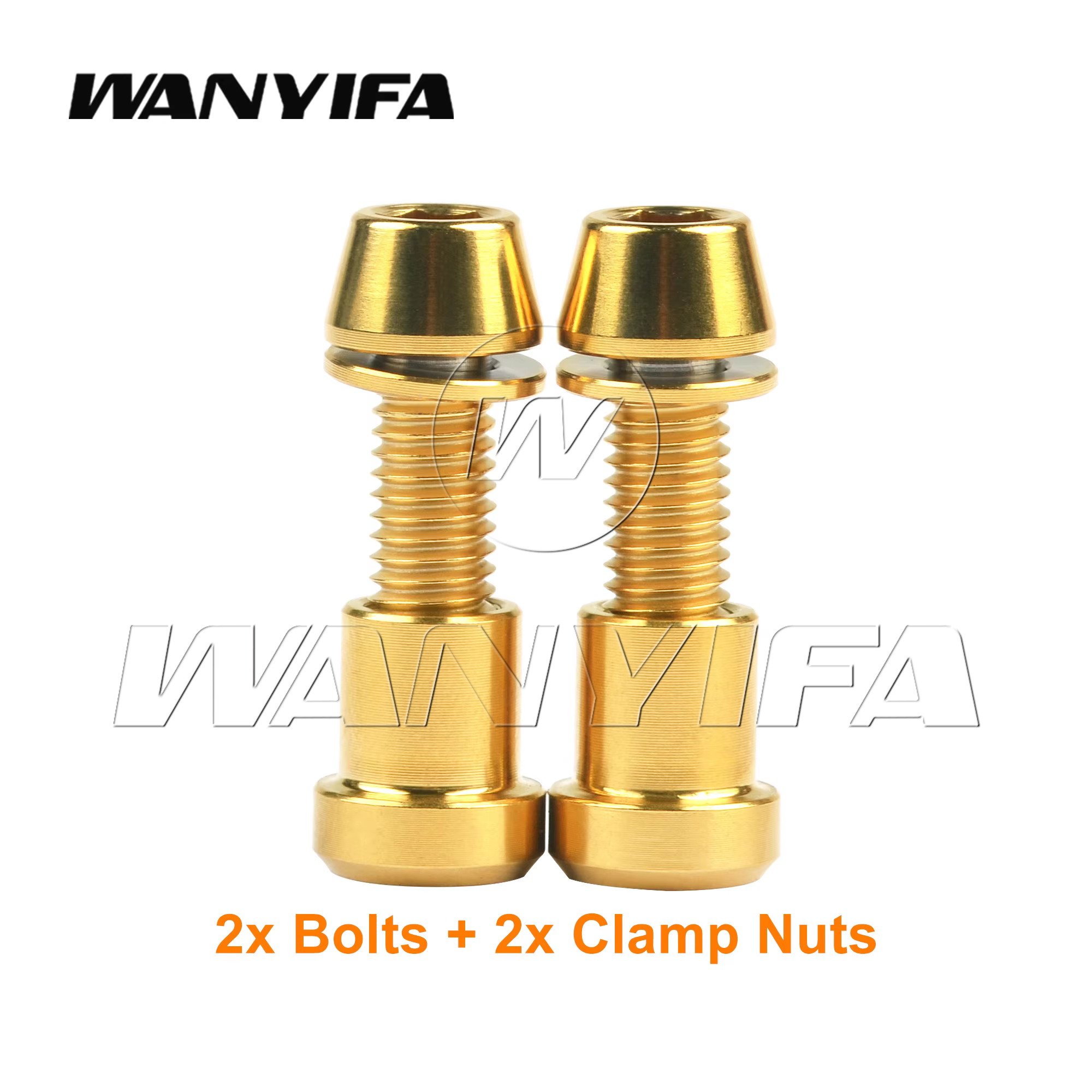 Wanyifa Perno de titanio con tuerca Tornillo de fijación de horquilla delantera para M5 X16 18 20 mm Cabeza cónica Pernos de cabeza cilíndrica Juego de sujetadores 2 piezas: Borgoña